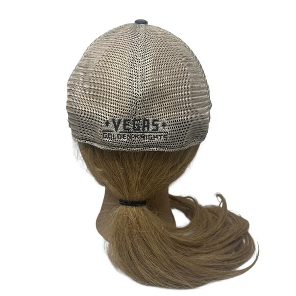 Vegas Golden Knights Hat 47 Brand Stretch Fit Men's Grey Mesh Back - Picture 2 of 9